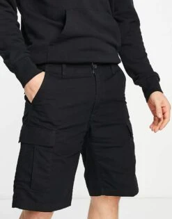 Carhartt WIP Aviation Cargo Shorts In Black For Men