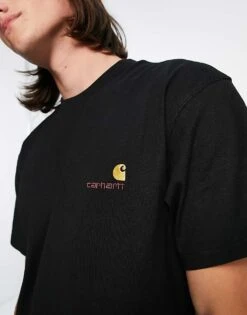 Carhartt WIP American Script Loose Fit T-shirt In Black For Men -Carhartt WIP Sales 203344420 3