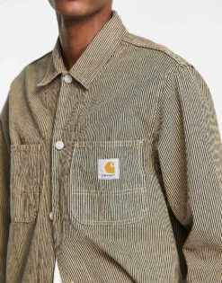 Carhartt WIP Sinclair Hickory Stripe Shirt In Brown For Men Black 8 Carhartt WIP Sinclair Hickory Stripe Shirt In Brown For Men Black -Carhartt WIP Sales 203399903 4