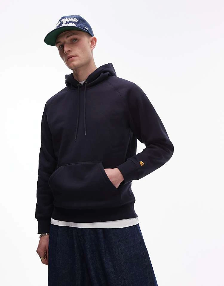 Carhartt WIP Chase Hoodie In Navy For Men 5 Carhartt WIP Chase Hoodie In Navy For Men - Image 5
