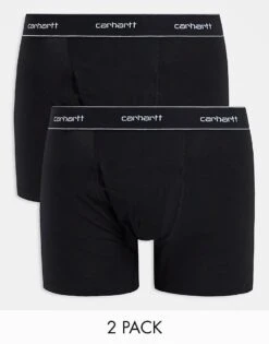 Carhartt WIP Cotton 2 Pack Boxers In Black For Men