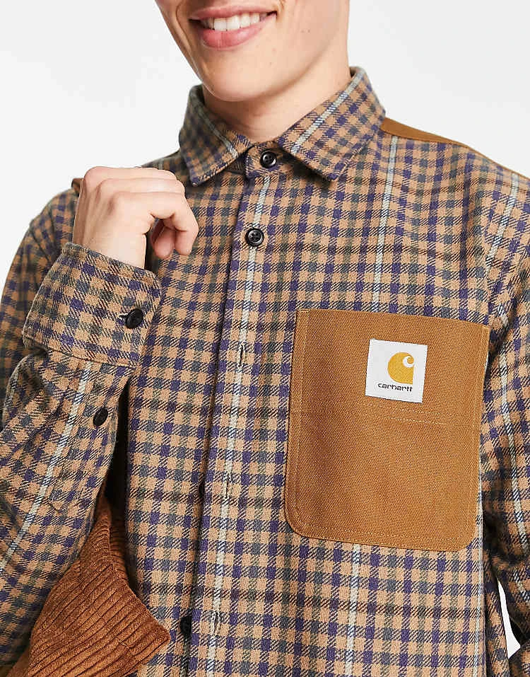 Carhartt WIP Asher Check Shirt In Beige For Men 3 Carhartt WIP Asher Check Shirt In Beige For Men - Image 3
