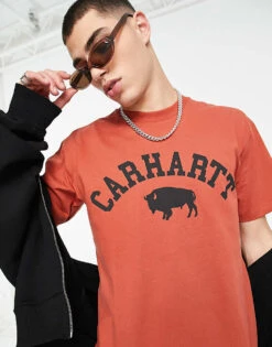 Carhartt WIP Locker T-shirt In Orange For Men
