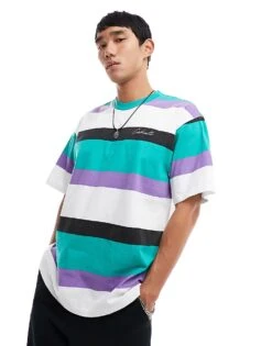 Carhartt WIP Crouser Striped T-shirt In Green For Men