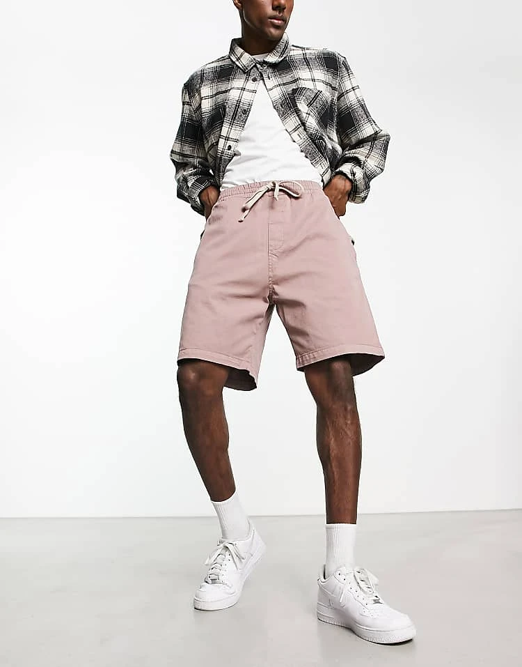Carhartt WIP Lawton Relaxed Shorts In Pink For Men 1 Carhartt WIP Lawton Relaxed Shorts In Pink For Men
