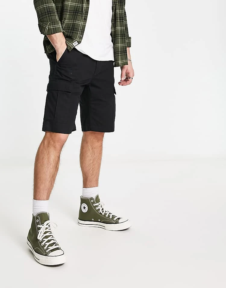 Carhartt WIP Aviation Slim Cargo Shorts In Black For Men 4 Carhartt WIP Aviation Slim Cargo Shorts In Black For Men - Image 4