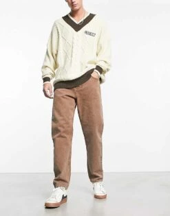 Carhartt WIP Newel Relaxed Tapered Fit Jeans In Brown For Men -Carhartt WIP Sales 204359905 4