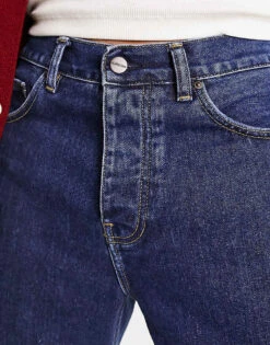 Carhartt WIP Newel Relaxed Tapered Fit Jeans In Blue Stone Wash For Men -Carhartt WIP Sales 204359949 4