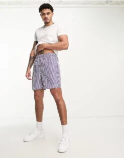 Carhartt WIP Island Stripe Swim Shorts In Purple For Men -Carhartt WIP Sales 204360048 2