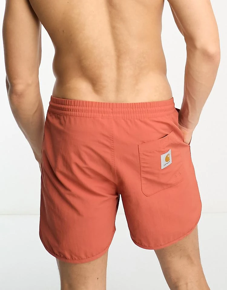 Carhartt WIP Rune Swim Shorts In Orange For Men 2 Carhartt WIP Rune Swim Shorts In Orange For Men - Image 2