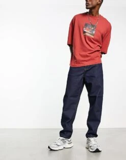 Carhartt WIP Newel Relaxed Tapered Fit Jeans In Blue One Wash For Men