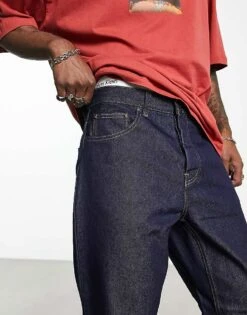 Carhartt WIP Newel Relaxed Tapered Fit Jeans In Blue One Wash For Men 8 Carhartt WIP Newel Relaxed Tapered Fit Jeans In Blue One Wash For Men -Carhartt WIP Sales 204360198 4