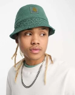 Carhartt WIP Bayfield Bucket Hat In Green For Unisex -Carhartt WIP Sales 204360347 1 green 1