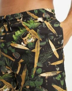 Carhartt WIP Slater Print Swim Shorts In Black For Men -Carhartt WIP Sales 204360432 3