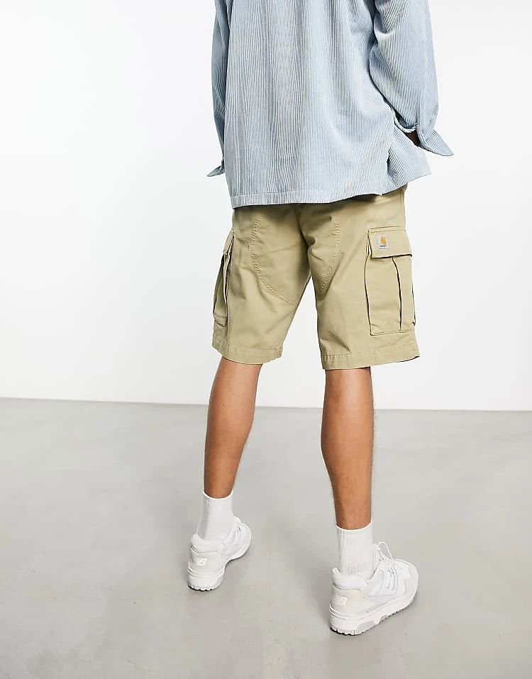 Carhartt WIP Regular Garment Dyed Cargo Shorts In Beige For Men 2 Carhartt WIP Regular Garment Dyed Cargo Shorts In Beige For Men - Image 2