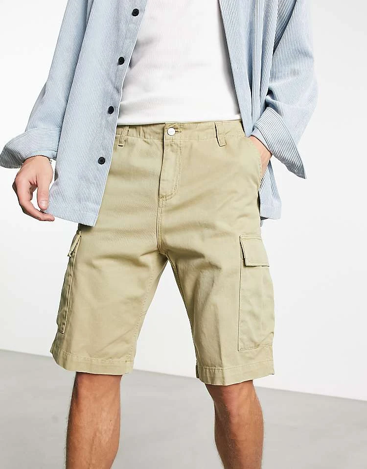 Carhartt WIP Regular Garment Dyed Cargo Shorts In Beige For Men 4 Carhartt WIP Regular Garment Dyed Cargo Shorts In Beige For Men - Image 4