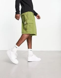 Carhartt WIP Cole Relaxed Garment Dyed Cargo Shorts In Green For Men 9 Carhartt WIP Cole Relaxed Garment Dyed Cargo Shorts In Green For Men -Carhartt WIP Sales 204360485 1 green 1