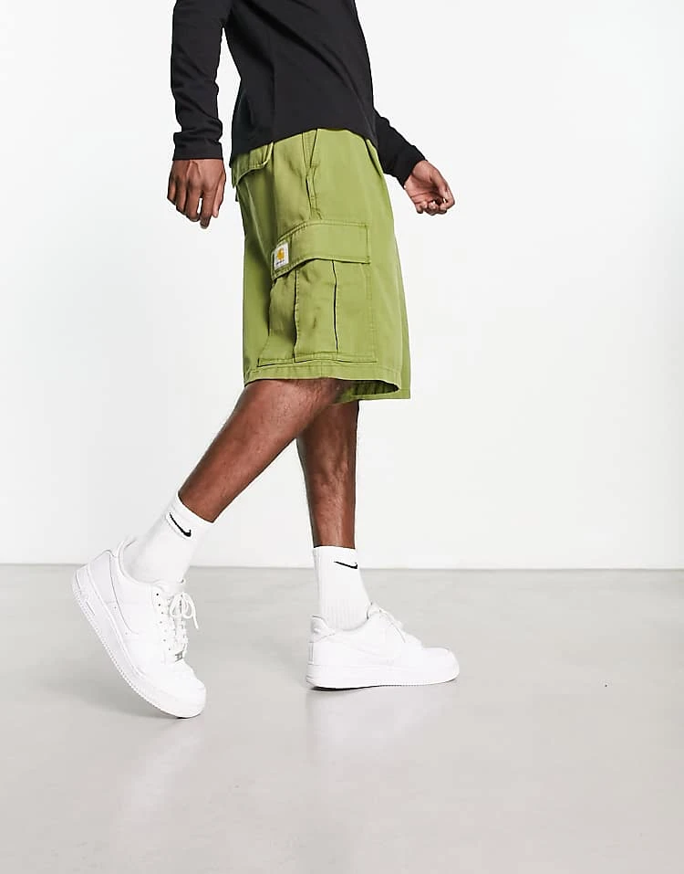 Carhartt WIP Cole Relaxed Garment Dyed Cargo Shorts In Green For Men 5 Carhartt WIP Cole Relaxed Garment Dyed Cargo Shorts In Green For Men - Image 5
