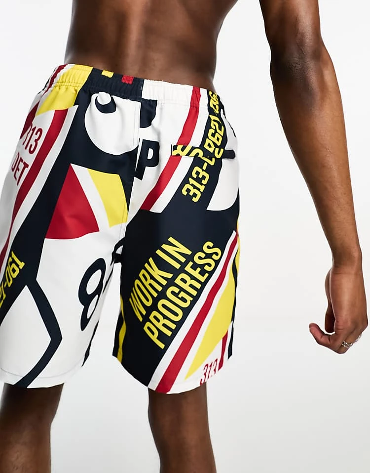 Carhartt WIP Island Marina Print Swim Shorts In Multi For Men Mutli 2 Carhartt WIP Island Marina Print Swim Shorts In Multi For Men Mutli - Image 2