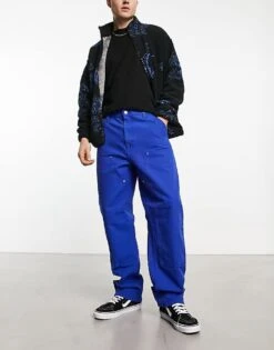 Carhartt WIP Single Knee Pant In Blue For Men -Carhartt WIP Sales 204360825 1 blue 1