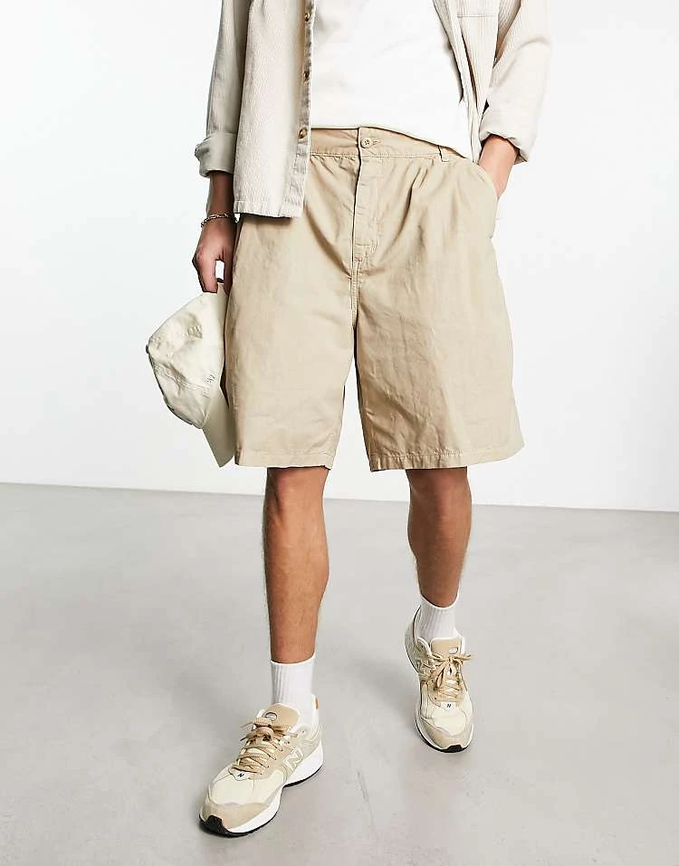 Carhartt WIP Colston Loose Fit Chino Shorts In Beige For Men 5 Carhartt WIP Colston Loose Fit Chino Shorts In Beige For Men - Image 5
