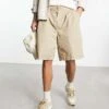 Carhartt WIP Colston Loose Fit Chino Shorts In Beige For Men