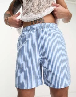 Carhartt WIP Island Stripe Swim Shorts In Blue For Men -Carhartt WIP Sales 204360946 1 blue 1