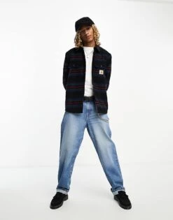 Carhartt WIP Oregon Stripe Shirt In Black For Men 7 Carhartt WIP Oregon Stripe Shirt In Black For Men -Carhartt WIP Sales 205162601 3