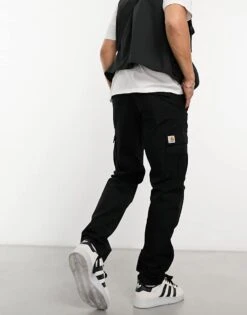 Carhartt WIP Aviation Cargo Slim Trousers In Black For Men -Carhartt WIP Sales 205177092 2