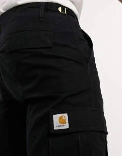 Carhartt WIP Aviation Cargo Slim Trousers In Black For Men -Carhartt WIP Sales 205177092 3