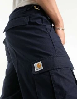 Carhartt WIP Aviation Cargo Slim Trousers In Navy For Men -Carhartt WIP Sales 205177538 3