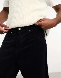 Carhartt WIP Newel Relaxed Tapered Corduroy Trousers In Navy For Men -Carhartt WIP Sales 205189562 3