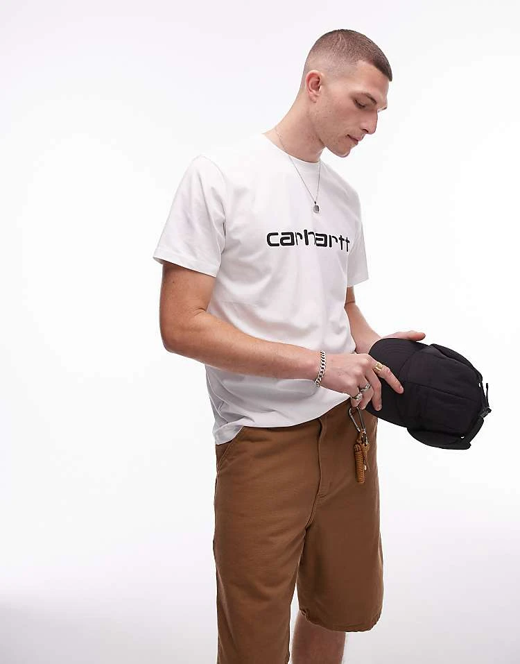Carhartt WIP Script T-shirt In White For Men 5 Carhartt WIP Script T-shirt In White For Men - Image 5