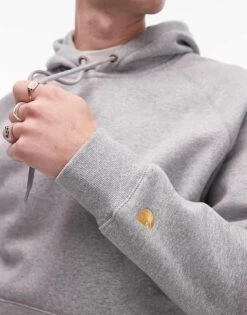 Carhartt WIP Chase Hoodie In Grey For Men -Carhartt WIP Sales 205189609 3