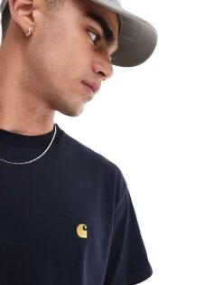 Carhartt WIP Chase T-shirt In Navy For Men 7 Carhartt WIP Chase T-shirt In Navy For Men -Carhartt WIP Sales 205189611 3