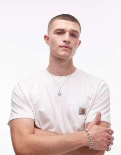 Carhartt WIP Pocket T-shirt In White For Men -Carhartt WIP Sales 205189664 1 white 1