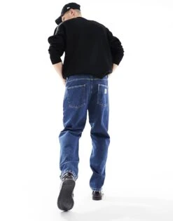 Carhartt WIP Newel Relaxed Tapered Wash Jeans In Blue For Men 9 Carhartt WIP Newel Relaxed Tapered Wash Jeans In Blue For Men -Carhartt WIP Sales 205189665 4