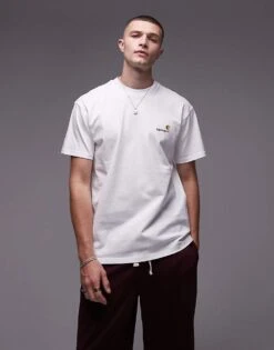 Carhartt WIP American Script T-shirt In White For Men -Carhartt WIP Sales 205189689 3