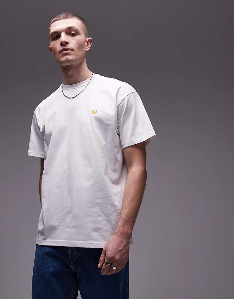 Carhartt WIP Chase T-shirt In White For Men 1 Carhartt WIP Chase T-shirt In White For Men
