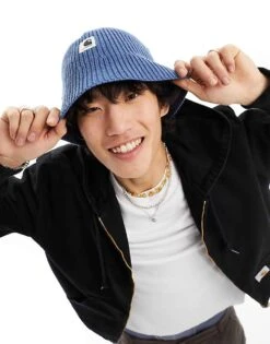 Carhartt WIP Paloma Knitted Bucket Hat In Blue For Unisex -Carhartt WIP Sales 205857923 4