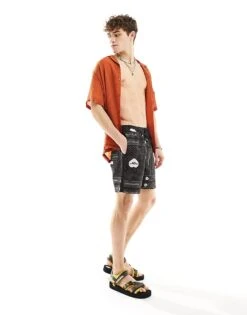 Carhartt WIP Slater Bandana Swim Shorts In Black For Men 7 Carhartt WIP Slater Bandana Swim Shorts In Black For Men -Carhartt WIP Sales 205921214 3