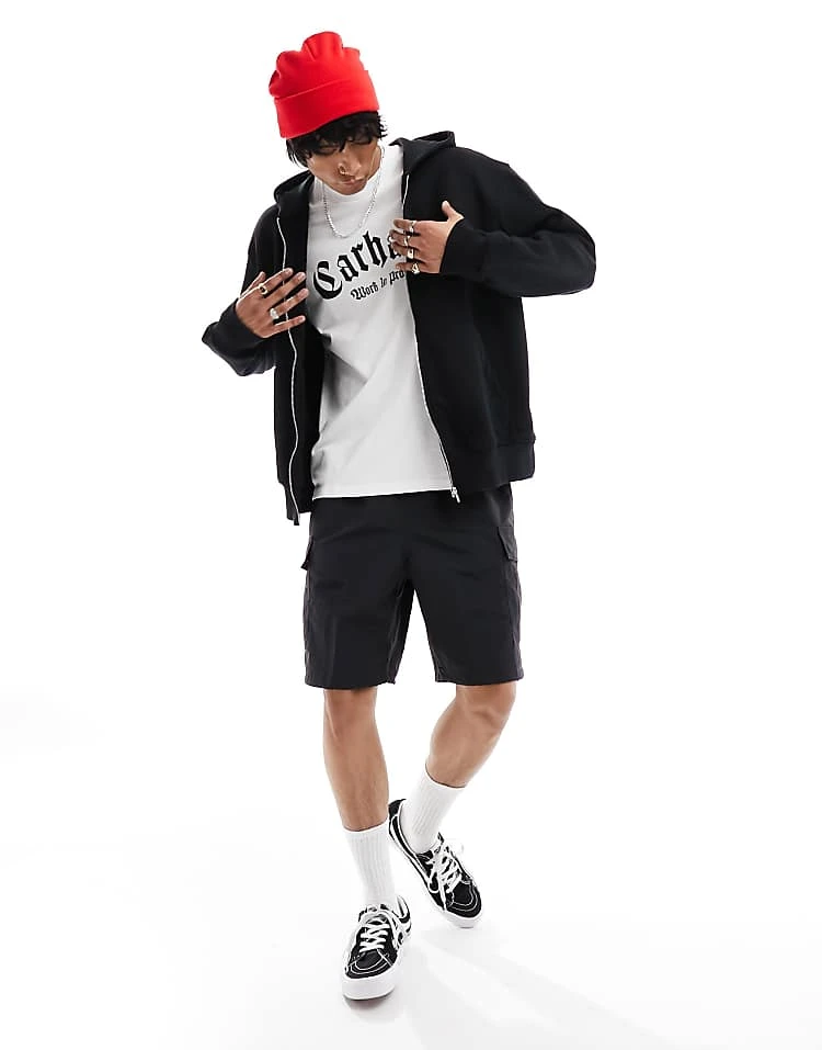 Carhartt WIP Evers Nylon Cargo Shorts In Black For Men 3 Carhartt WIP Evers Nylon Cargo Shorts In Black For Men - Image 3