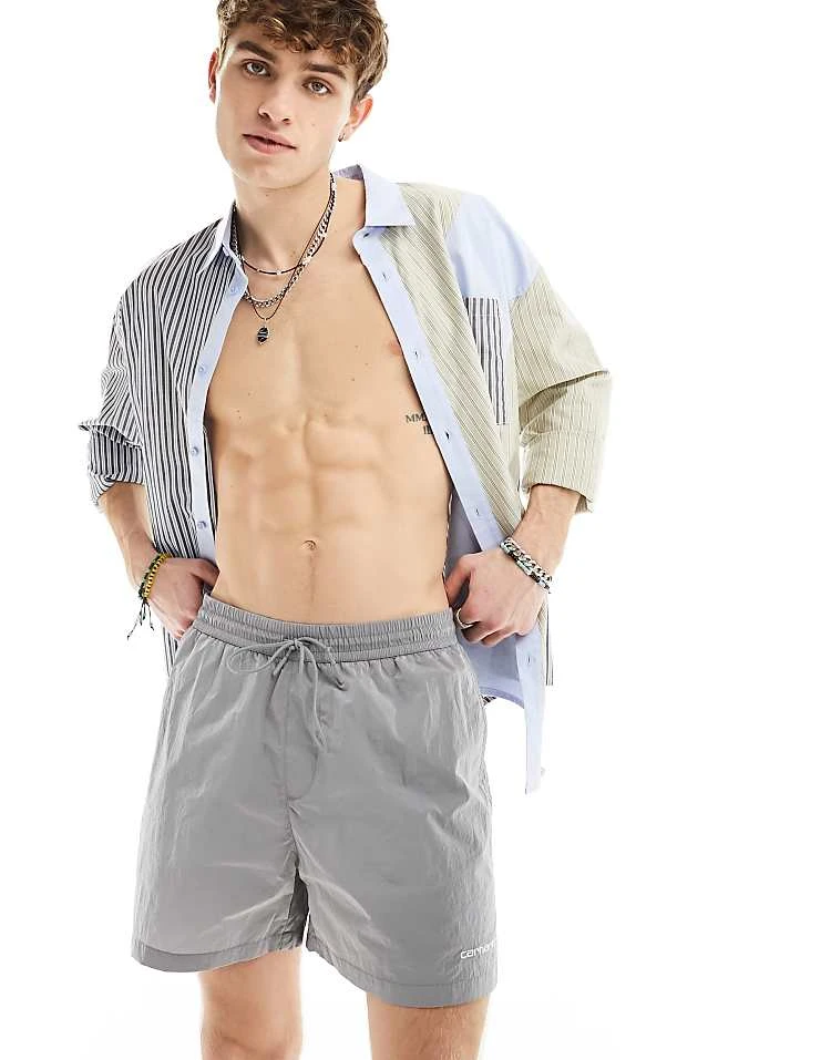 Carhartt WIP Tobes Swim Shorts In Grey For Men 5 Carhartt WIP Tobes Swim Shorts In Grey For Men - Image 5