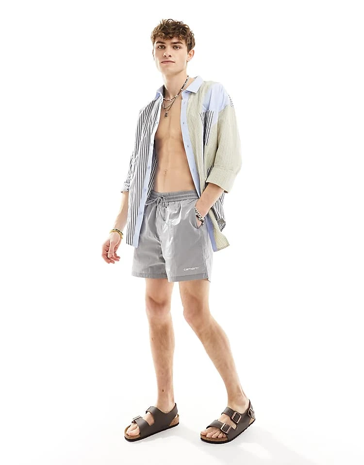 Carhartt WIP Tobes Swim Shorts In Grey For Men 2 Carhartt WIP Tobes Swim Shorts In Grey For Men - Image 2