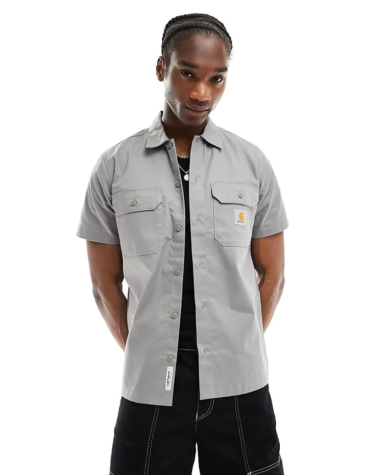 Carhartt WIP Master Shirt In Grey For Men 1 Carhartt WIP Master Shirt In Grey For Men