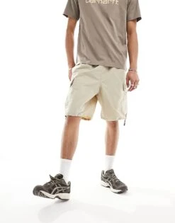 Carhartt WIP Evers Nylon Cargo Shorts In Beige For Men