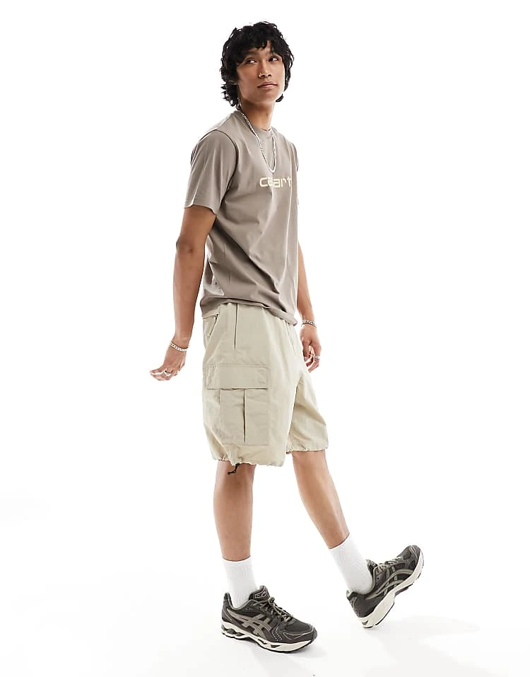 Carhartt WIP Evers Nylon Cargo Shorts In Beige For Men 3 Carhartt WIP Evers Nylon Cargo Shorts In Beige For Men - Image 3