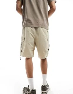 Carhartt WIP Evers Nylon Cargo Shorts In Beige For Men 9 Carhartt WIP Evers Nylon Cargo Shorts In Beige For Men -Carhartt WIP Sales 205921518 4