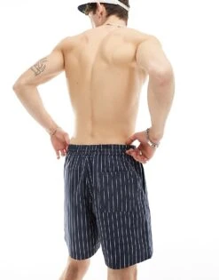 Carhartt WIP Slater Pinstripe Swim Shorts In Navy For Men 6 Carhartt WIP Slater Pinstripe Swim Shorts In Navy For Men -Carhartt WIP Sales 205921668 2