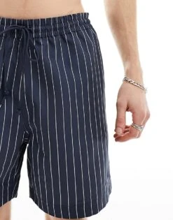 Carhartt WIP Slater Pinstripe Swim Shorts In Navy For Men 8 Carhartt WIP Slater Pinstripe Swim Shorts In Navy For Men -Carhartt WIP Sales 205921668 4